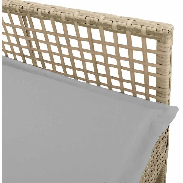 vidaXL Gartenstuhl mit Kissen 2 pcs Beige 55 x 53 x 85 cm Poly-Rattan 42003448 – Bild 8