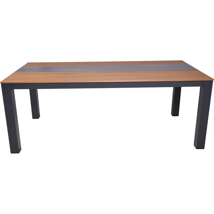 Gartentisch KATJA - Kunststoff, Braun, 200 x 100 x 75 cm | Terrassentisch Wetterfest Outdoor Tisch – Bild 2