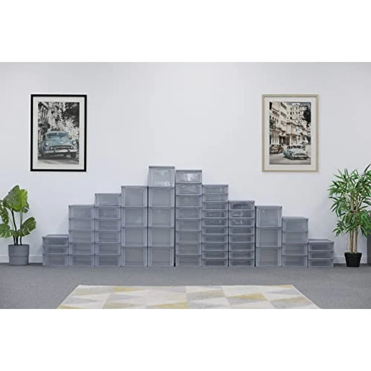 Iris Ohyama, Kunststoff Schubladenbox mit 6 flachen Schubladen, Grau, Easy-Pull-System, A4, A5 & A6 Format, Schreibtisch Organizer für Büro, Schule, Schreibwaren, BPA-frei, Schubladenschrank, OCH-2006 – Bild 8