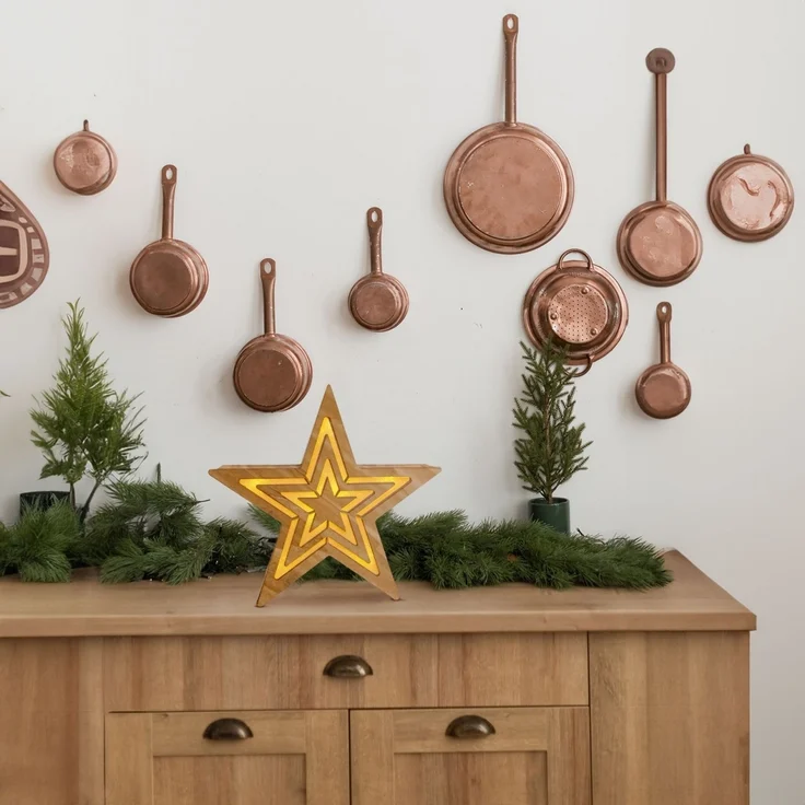 Weihnachtsstern Beleuchtet Holz Stern LED Weihnachtsbeleuchtung Timer 5287427 – Bild 4