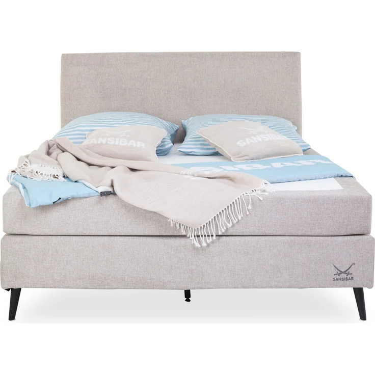 Boxspringbett SANSIBAR POEL LF 160x200 cm beige Box-Spring-Bett Doppelbett – Bild 3