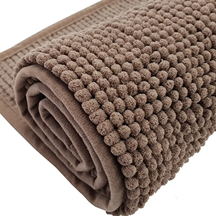 NYVI Badematte WC Vorleger NYVISpa Chenille Badvorleger, Höhe 20 mm, Polyester, Rutschfest, Saugfähig, Schnell Trocknend, Fußbodenheizung geeignet – Bild 9