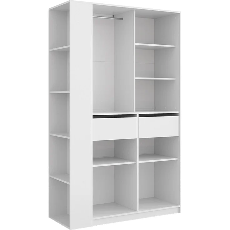 Kleiderschrank Elmo Weiß 50 x 200 cm 2er Set Vicco – Bild 1