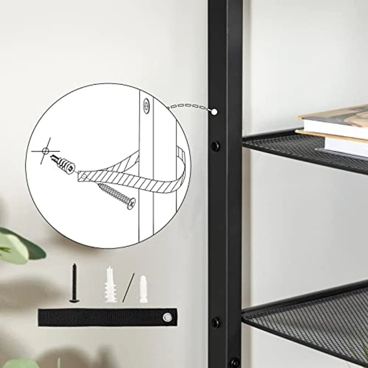 HOOBRO Schuhregal mit 8 Ebenen, Schmale Schuhablage, Schuhschrank, für 14-16 Paar Schuhe, Platzsparend, für Eingang, Flur, Wohnzimmer, Dunkelbraun-Schwarz EBF48XJ01 – Bild 6