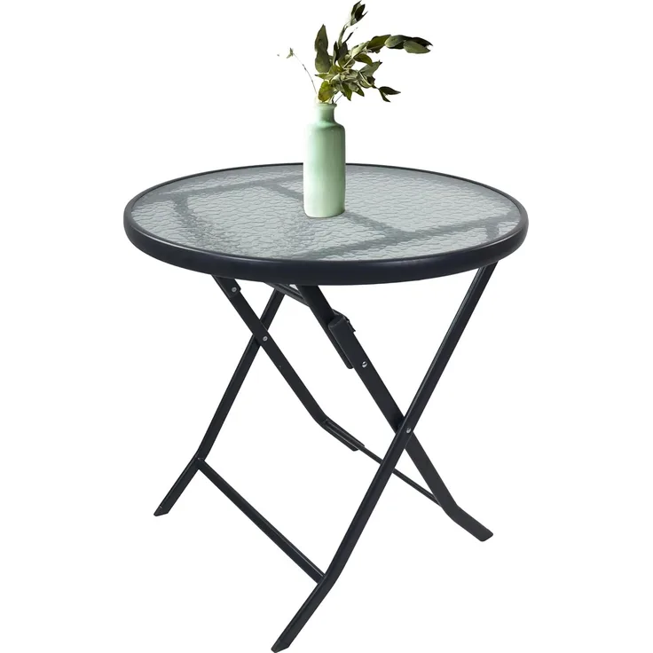VCM Gartentisch Sonlas 920589 Anthrazit H. 70 x B. 70 x T. 70 cm