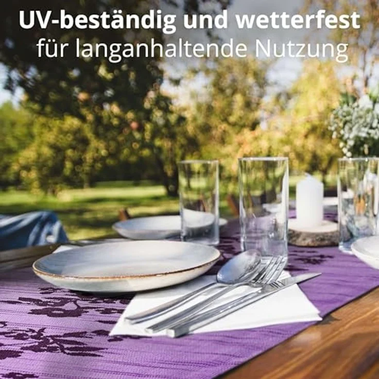 DecoHomeTextil Heimtextilmanufaktur Tischläufer Miami Tablerunner, wind- und wetterfest, UV-beständig, verrottungsfest – Bild 4