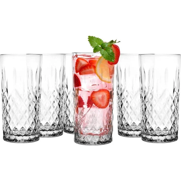 KONZEPT Gläser-Set Trinkgläser Set Wassergläser 6/12er Set für Cocktails, Softdrinks, 6-tlg, Glas-Set, 300 ml – Bild 5