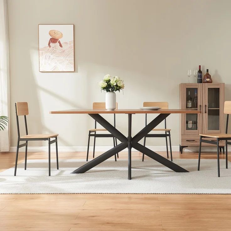 Tischgestell Svallersun ovales Profil 140x78x71,5 cm Schwarz [en. casa] – Bild 4