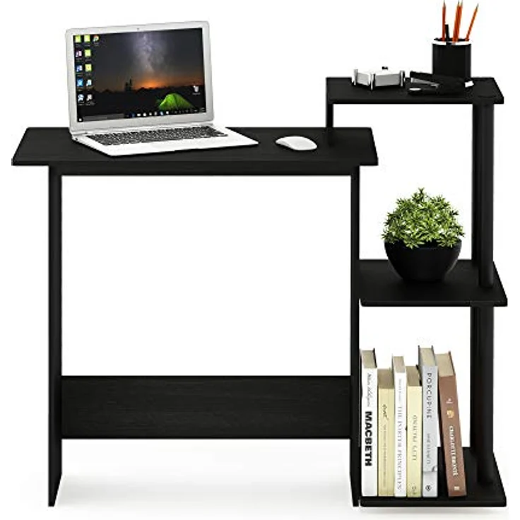 Furinno Efficient Home Computer Schreibtisch, PC-Tisch, Americano/Schwarz, 100. 6 (Breite) x 85. 3 (Höhe) x 39. 6 (Tiefe) cm – Bild 5