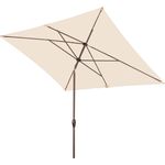 Derby by Doppler Sonnenschirm / Kurbelschirm "Basic Lift neo 200 x 250", natur, 250 x 200 cm