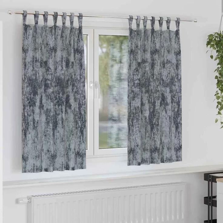 vidaXL Samtvorhänge 2 stk. Silber Grau 175 x 140 cm Samt 4107719 – Bild 1