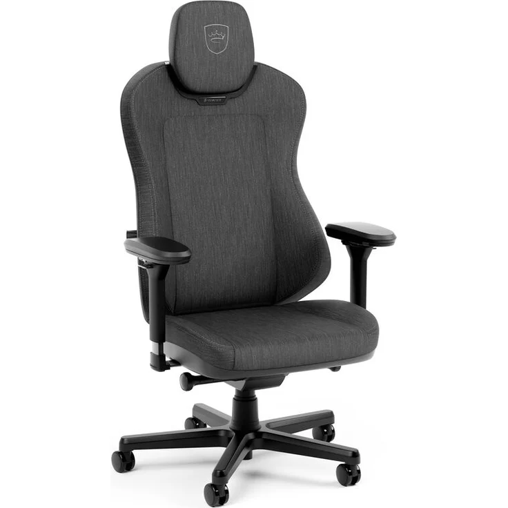 noblechairs AURA TX Gaming Stuhl, ergonomischer Gaming-Stuhl in anthrazit mit atmungsaktivem Stoffbezug, 4-Wege-Lordosenstütze und 4D Armrest Pro