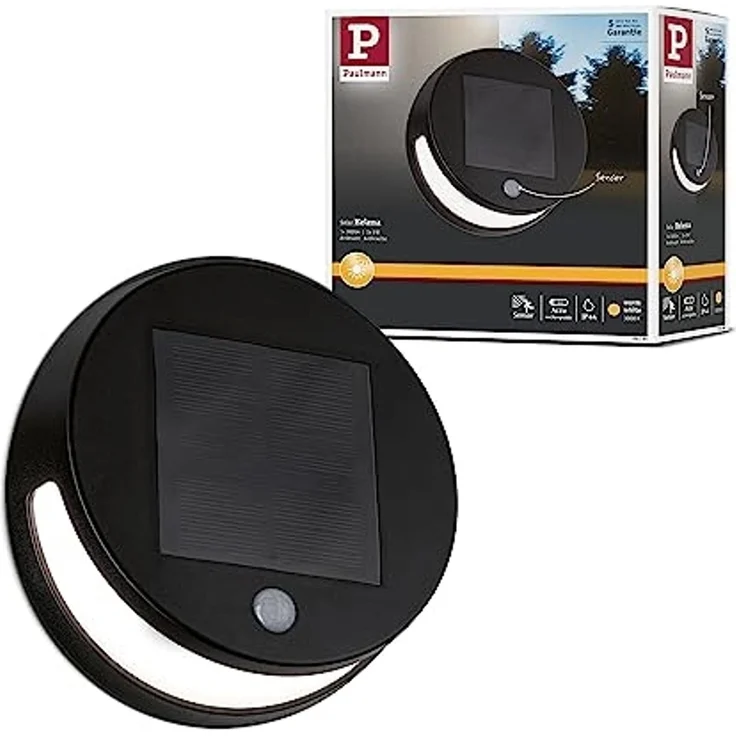 Paulmann No. 94265 Outdoor Solar Wandleuchte Helena mit Sensor 3000K IP44 – Bild 1