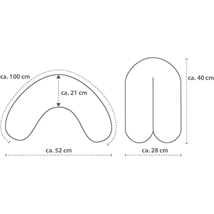 Theraline Bezug für Nackenkissen mittel Punkte grau – Bild 2