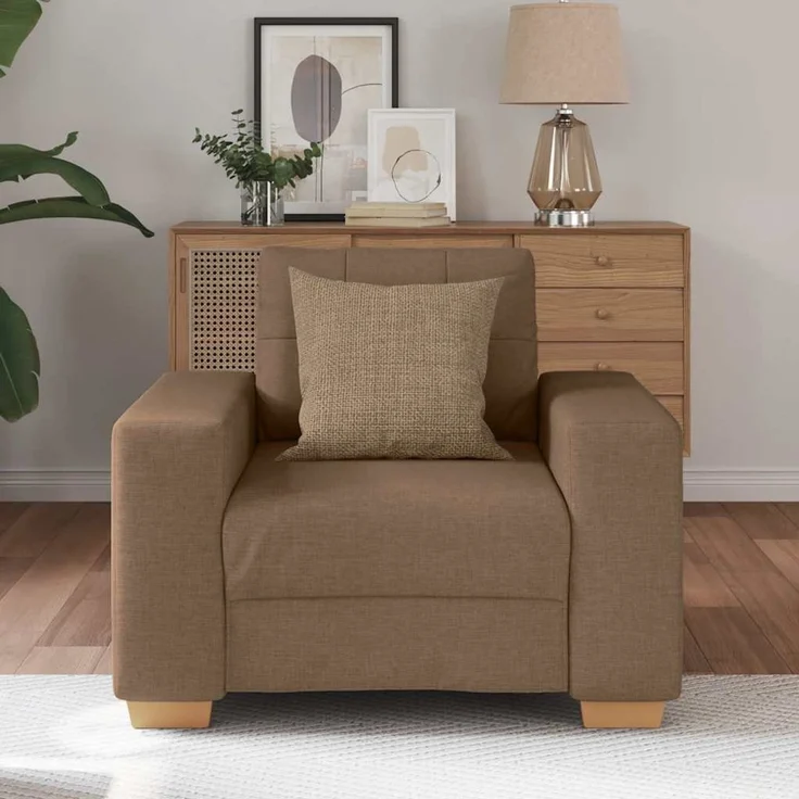 vidaXL Sofa-Sessel Braun 100x78x80 cm Stoff 4105062 – Bild 3