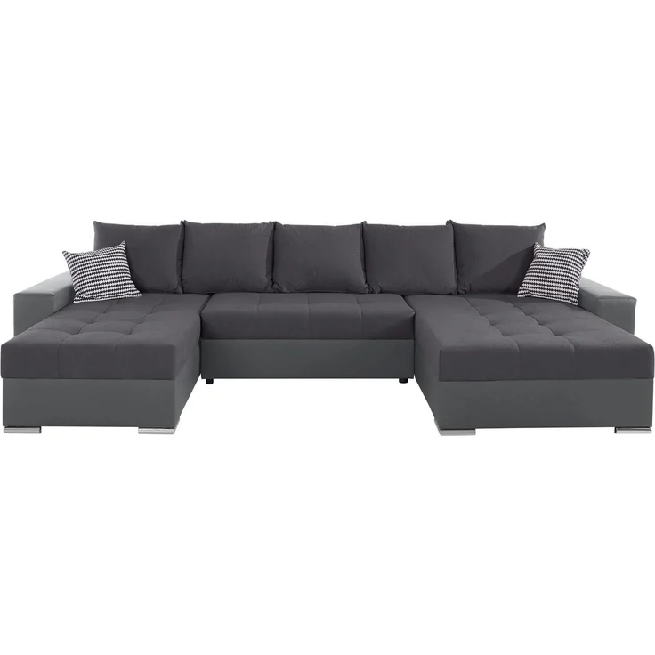 COLLECTION AB Wohnlandschaft XXL-Josy U-Form, Breite 333 cm, mit 2 Recamieren 77 & 79 cm, inkl. Bettfunktion, Bettkasten, mit 5 gleich großen Rückenkissen – Bild 2