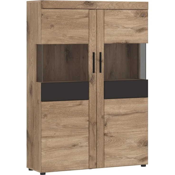 Wohnwand >Grano< (3-teilig) in Viking Eiche Dekor - 259x170x41 (BxHxT) – Bild 2