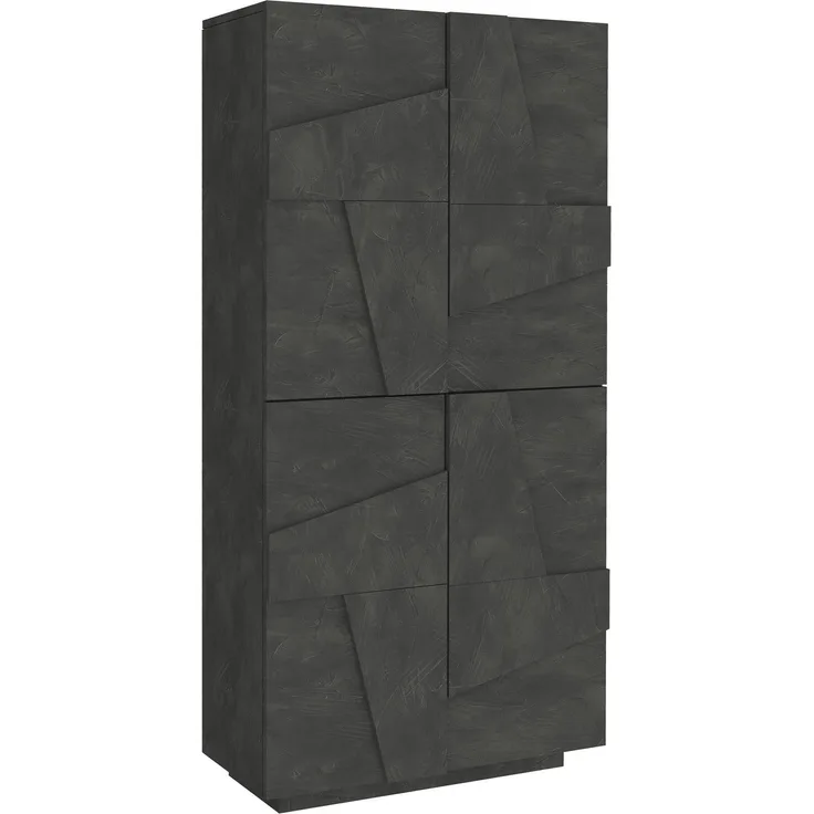Garderobenschrank >Piacenza< in Schiefer Nachbildung - 81x168x38cm (BxHxT)