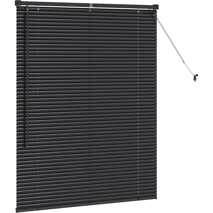 vidaXL Venezianische Jalousie Schwarz 130 x 100 cm 25 mm Aluminium 42006122 – Bild 5