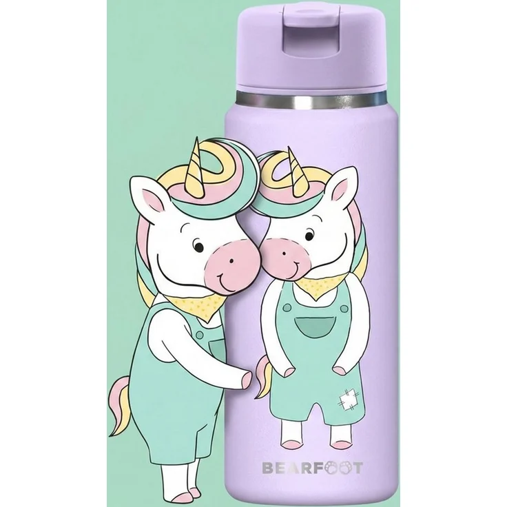 BEARFOOT Trinkflasche TINY Thermo Kinder Trinkflasche Edelstahl - Einhorn, Thermosflasche, auslaufsicher, Edelstahl, Kinderflasche, BPA-frei – Bild 3
