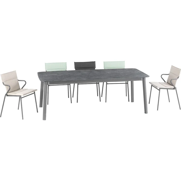 Stuhl mit Armlehne ANCONE Onyx / Gestell Titane – Bild 6