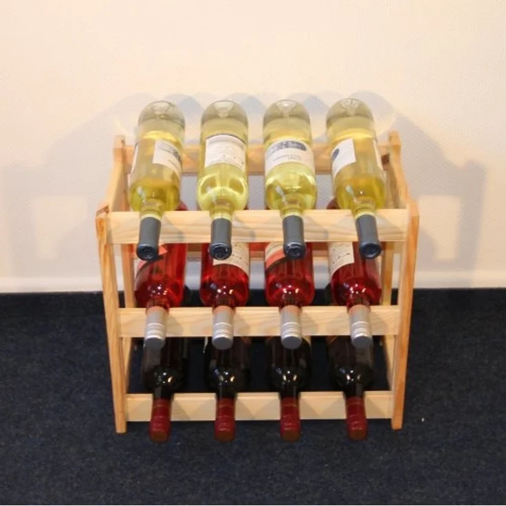Modo24 Weinregal Flaschenregal Holzregal Flaschenständer Varianten 12 bis 77 Flaschen, RW1 Getränkeregal, 4 Farben, FSC Holz Nachhaltig – Bild 5
