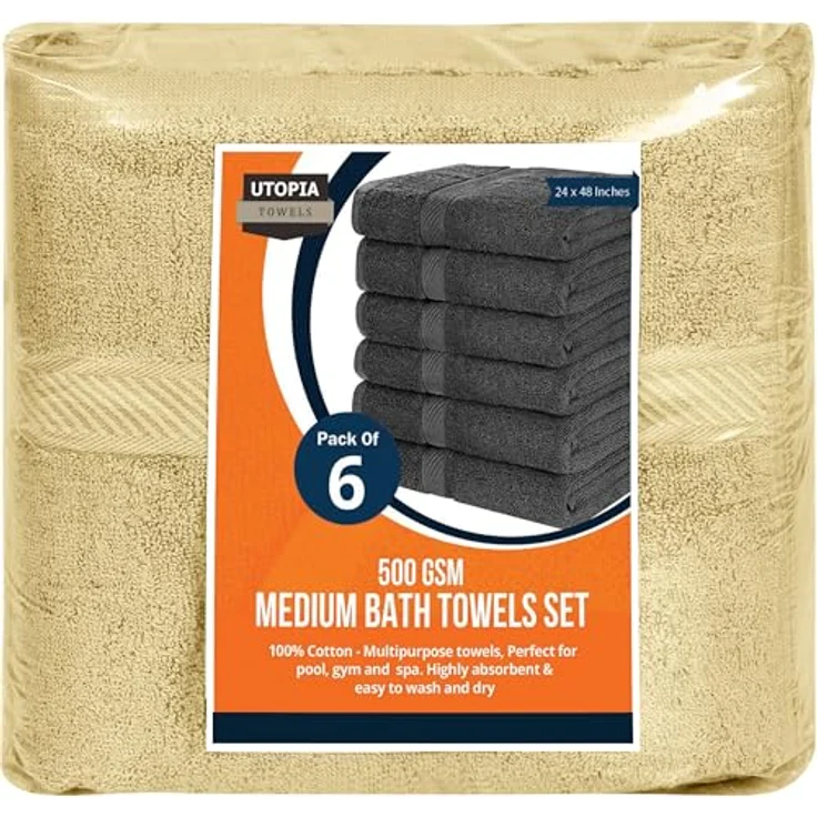 Utopia Towels Badetücher, 61x121 cm, 6er-Pack – Bild 8