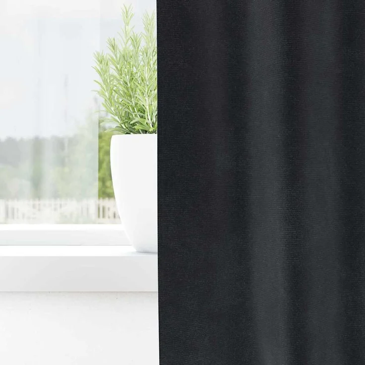 vidaXL Vorhänge 2 stk. Dunkelgrau 140 x 245 cm Samt 4107231 – Bild 3