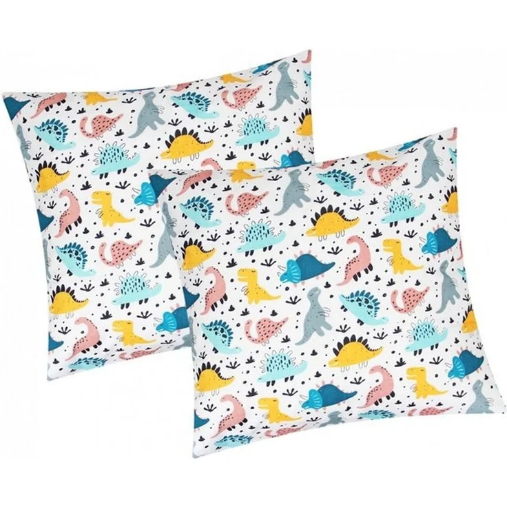 Heubergshop Kissenbezug, (2 Stück), 40x40cm Kissenhülle Dino Dinosaurier Kinder (KY-Dino) – Bild 2