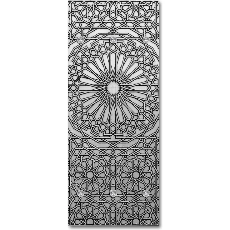 Queence Garderobe - "Camino" Druck auf hochwertigem Arcylglas inkl. Edelstahlhaken und Aufhängung, Format: 50x120cm