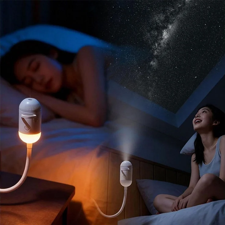 FELIXLEO LED-Sternenhimmel 2-in-1 Sternenhimmel Projektor mit Nachtlicht USB 12 Projektionen – Bild 2