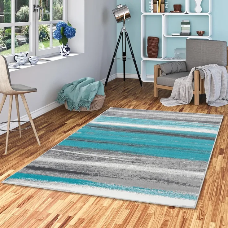 Pergamon Designteppich Designer Teppich Samba Stripes, Rechteckig, Höhe: 13 mm
