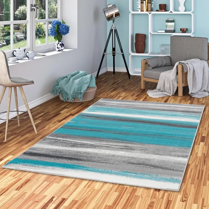 Pergamon Designteppich Designer Teppich Samba Stripes, Rechteckig, Höhe: 13 mm – Bild 1