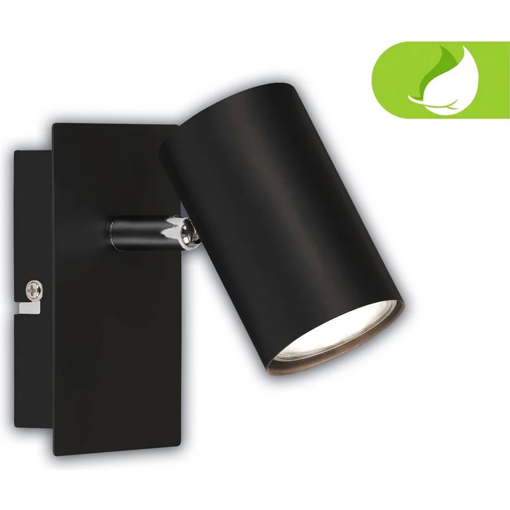 BRILONER - LED Wandleuchte innen mit EEK A Lichtquelle, schwenkbar, 3000K warmweiß, 2W, 450 Lumen, Leselampe, Wohnzimmerlampe, Lampe, Wandlampe, Küchenlampe, Flurlampe, Schlafzimmer, Schwarz – Bild 2