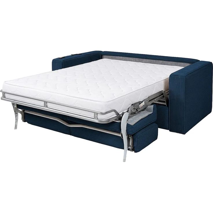 Vente-unique - LORETO - Schlafsofa - Plastik - Kunststoff (PVC) - Marineblau - 198 x 97 x 90 cm – Bild 5