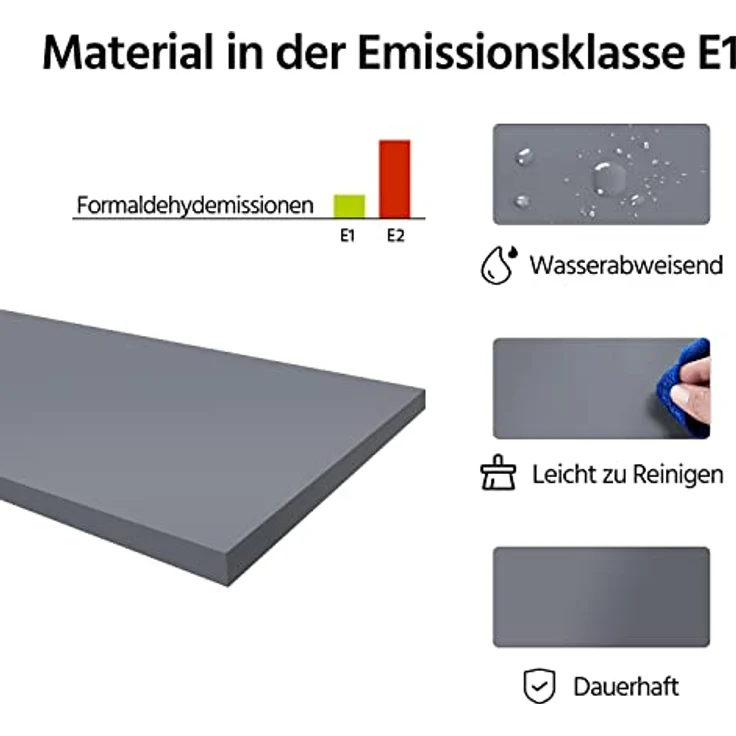 Yaheetech Badezimmerschrank Unterschrank Badschrank mit Doppeltür und Schublade Bodenschrank Badkommode Küchenschrank Aufbewahrungsschrank fürs Badezimmer Küche Wohnzimmer, Dunkelgrau – Bild 10