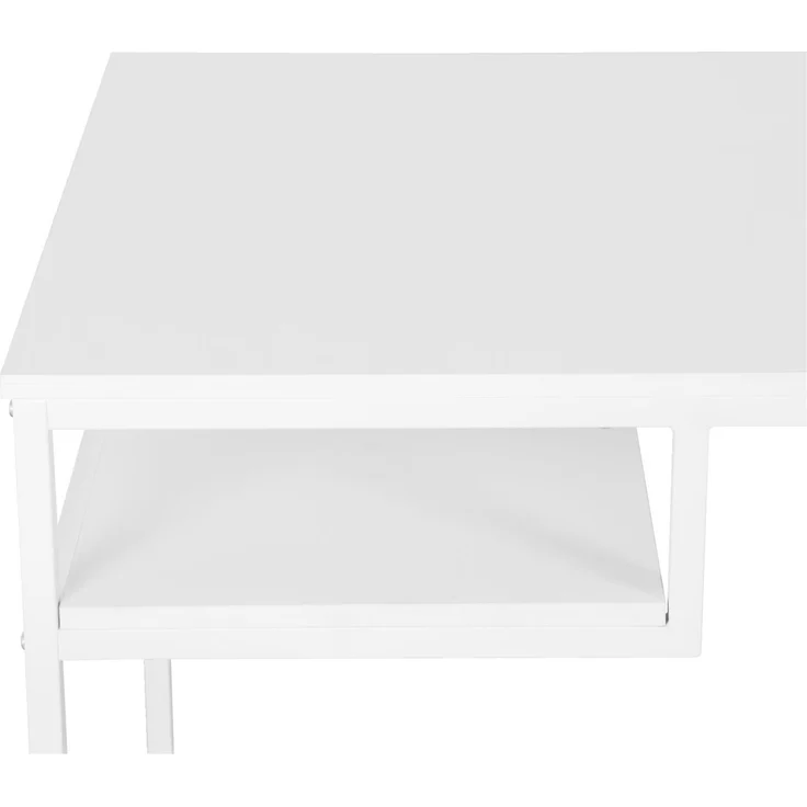 Carryhome 'CÄSAR' Schreibtisch Melamin weiß, MDF Metall weiß, 140 x 75 x 70 cm, inklusive Ablagefach – Bild 4