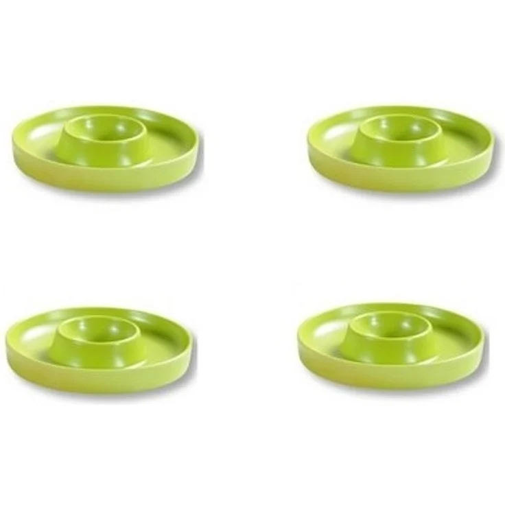 Kesper | Eierbecher, 4er Pack, Material: ø 10 x H 2 cm, Melamin, Maße: cm, Farbe: Grün | Der ideale Frühstücksbegleiter – Bild 2