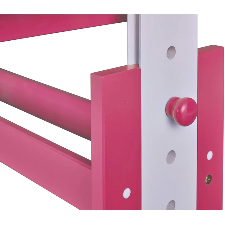 Inter Link Kinderschreibtisch PIJII Pink weiß lackiert Höhe verstellbar Schublade 109x55x62 cm – Bild 6