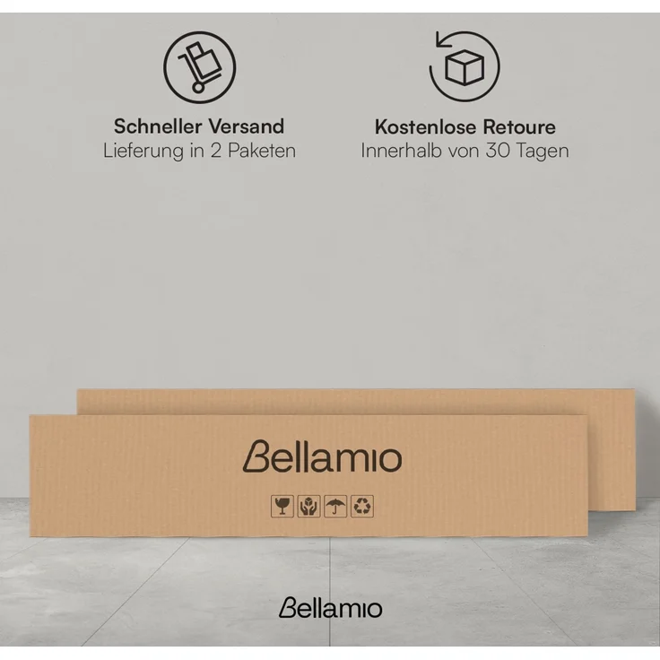 Bellamio 'Apol' Mehrzweckschrank, Eichenoptik, 176x33x90 cm, Putzschrank mit 3 Türen und 5 Regalen, Besenschrank mit Staubsaugerfach – Bild 8