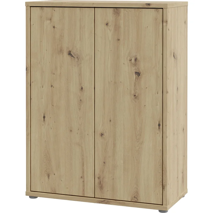 Forte ALICE SPRINGS Schuhschrank 70 80, moderner Flurschrank mit 2 Türen und 4 Einlegeböden, Holzwerkstoff, Artisan Eiche Holzdekor, 74,5 cm breit x 99,1 cm hoch x 34,9 cm tief – Bild 8