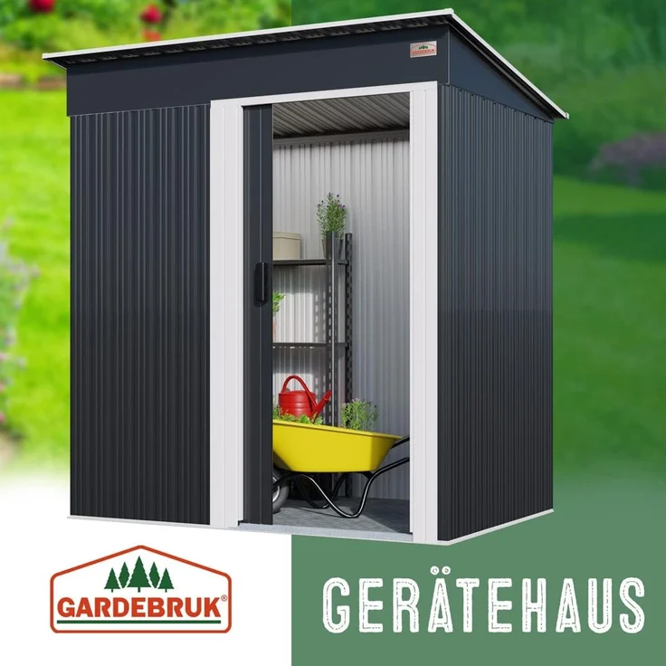Gardebruk Geräteschuppen, Grau, 181 x 86 x 162 cm – Bild 7