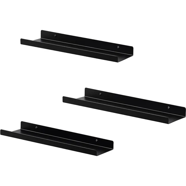 EUGAD Wandregal, Set 3-tlg, Hängeregal aus Metall Schweberegal Industrie-Design