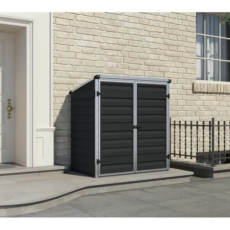 Palram-Canopia 'Voyager' Gerätebox, Aluminium schwarz, 90 x 139 x 147 cm