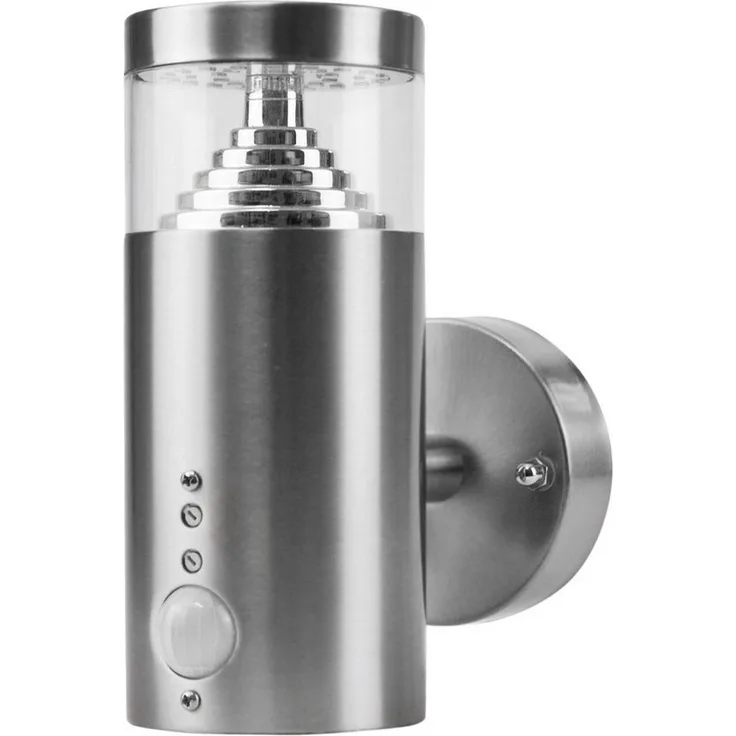 Grafner® Edelstahl Wandlampe mit Bewegungsmelder 108WBPIR Leuchte mit integrierten LED Leuchtmittel