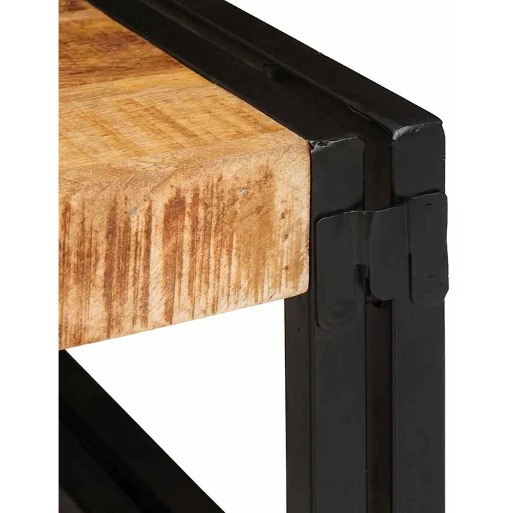 vidaXL Badregal Braun 65 x 50 x 23 cm Massives rohes Mangoholz 4102754 – Bild 10
