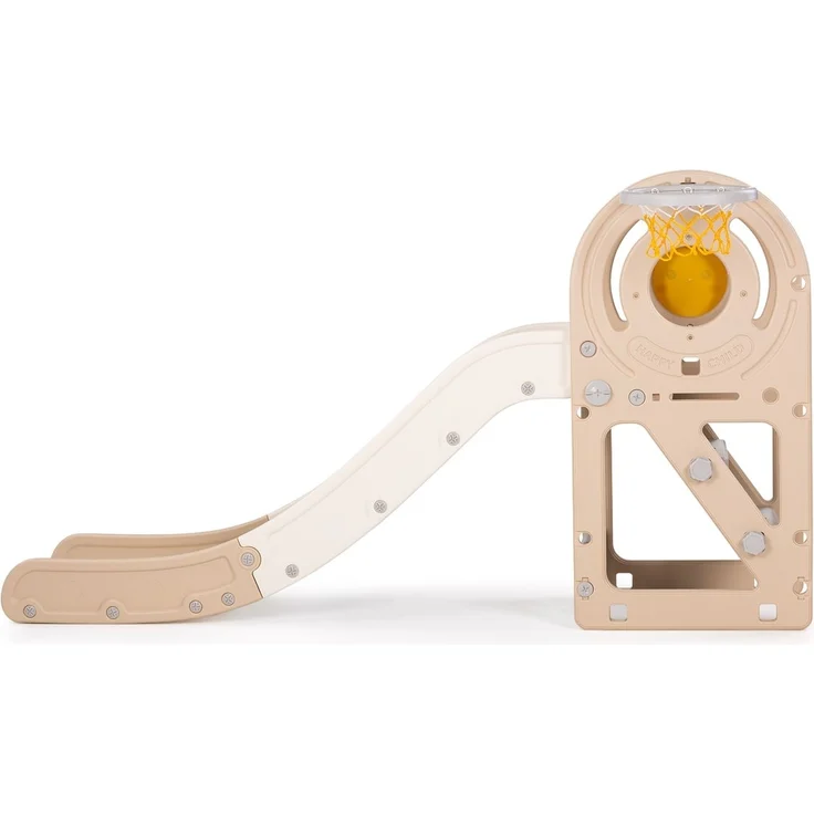 Chipolino Kinderrutsche Ente 170 cm Rutschlänge Basketballkorb Ball wetterfest beige – Bild 2