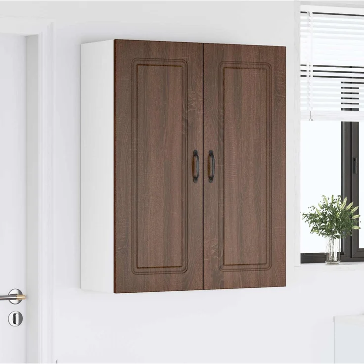 Hängeschrank, Küchenschrank Braun Eichen-Optik 80 x 31 x 100 cm – Bild 4