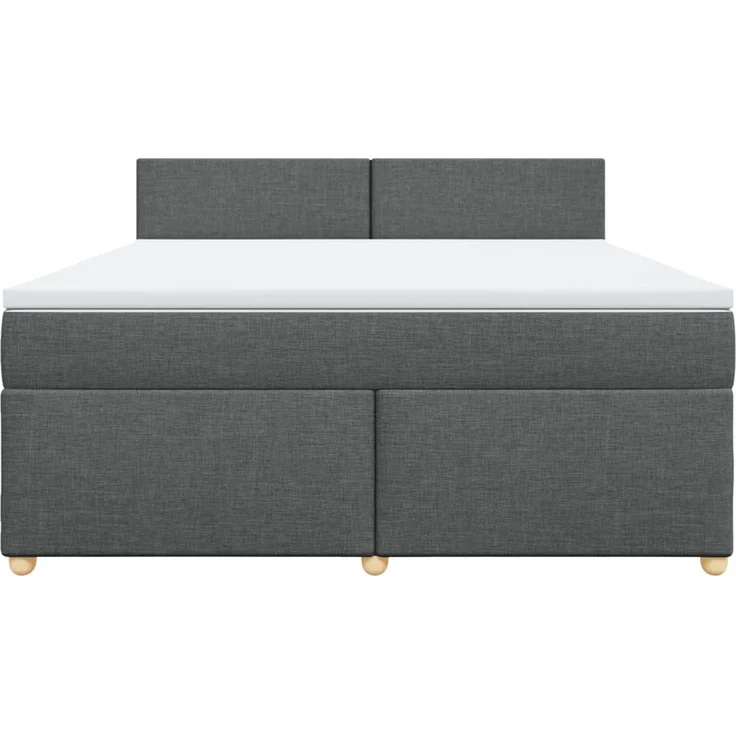 vidaXL Boxspringbett mit Matratze Dunkelgrau 180x200 cm Stoff 3289053 – Bild 6