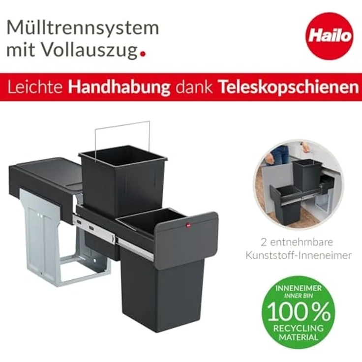 HAILO Einbaumülleimer EcoLine Design L – Bild 3